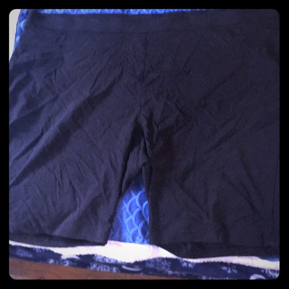 Black plus size Bermuda shorts